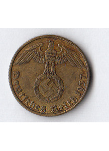 1937 5 Pfennig Svastica Grande 